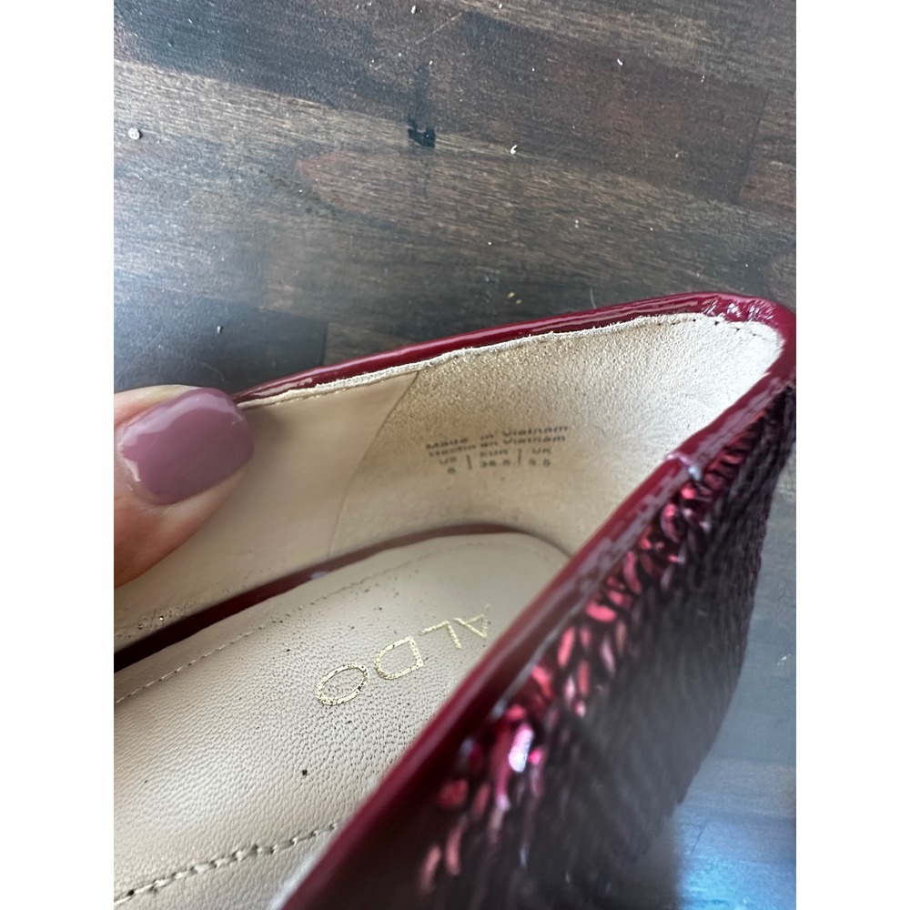 ALDO Stessy 2.0 Red‎ Sequin Stiletto Pointed Toe Heels Women's Size 8 - Picture 5 of 5